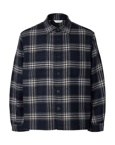 Selected - SLMOle-Pablo Wool Blend Overshirt - Sky Captain